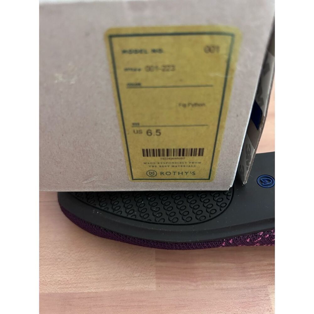 Rothys Fig Python Flat Round Toe Size 6.5 NIB - Picture 8 of 9